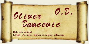 Oliver Damčević vizit kartica